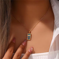 Thumbnail for 18K Gold Plated Stainless Steel Tarot Card Necklace - ArtGalleryZen