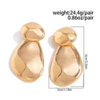 Thumbnail for Abstract Glossy Waterdrop Stud Earrings Gold Silver Statement Jewelry