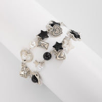 Thumbnail for 2 Pcs Strawberry Heart Letter Charm Pearl Star Chain Bracelet Set - ArtGalleryZen