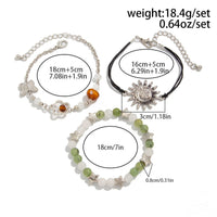 Thumbnail for 3 Pcs Boho Sun Mushroom Butterfly Charm Glass Beaded Bracelet Set - ArtGalleryZen