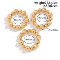 Thumbnail for 3 Pcs Chunky Gold Silver Plated Ball Chain Stackable Bracelet Set - ArtGalleryZen