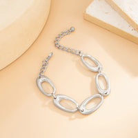 Thumbnail for Geometric Chunky Hoop Cable Chain Choker Necklace Bracelet Gold