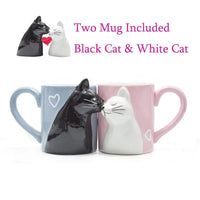 Thumbnail for 3D Kissing Cat Couple Ceramic Mug Set - ArtGalleryZen