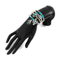 Thumbnail for 4 Pcs Hippie Turquoise Inlaid Eagle Cactus Charm Ball chain Bracelet Set - ArtGalleryZen