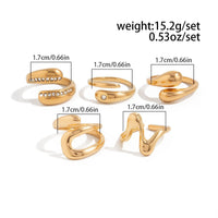 Thumbnail for 5 Pcs Rhinestone Inlaid Waterdrop Ring Set - ArtGalleryZen