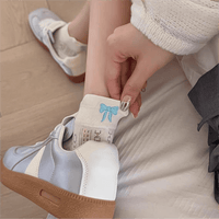 Thumbnail for 6 Pieces Solid Color Bow Socks - ArtGalleryZen
