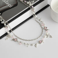 Thumbnail for Layered Bow Pearl Heart Pants Chain - Glass Bead Body Jewelry