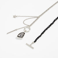 Thumbnail for Toggle Clasp Rhinestone Tassel Necklace - Crystal Chain Pendant Jewelry