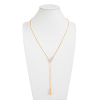 Thumbnail for Minimalist Waterdrop Y Necklace - Gold Silver Plated Lariat Chain Jewelry