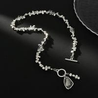Thumbnail for Toggle Clasp Rhinestone Necklace - Irregular Beaded Chain Jewelry