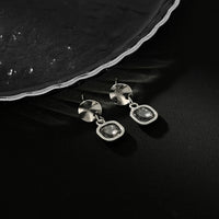 Thumbnail for Square Rhinestone Dangle Earrings - Geometric Drop Earrings for Women