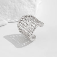 Thumbnail for Abstract Chunky Gold Silver Plated Cage Ring - ArtGalleryZen