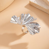 Thumbnail for Abstract Chunky Lotus Leaf Ring - ArtGalleryZen
