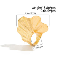 Thumbnail for Abstract Chunky Textured Lotus Leaf Ring - ArtGalleryZen