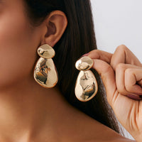 Thumbnail for Abstract Glossy Duo Waterdrop Stud Earrings - ArtGalleryZen
