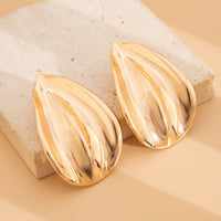 Thumbnail for Abstract Gold Silver Tone Textured Waterdrop Earrings - ArtGalleryZen