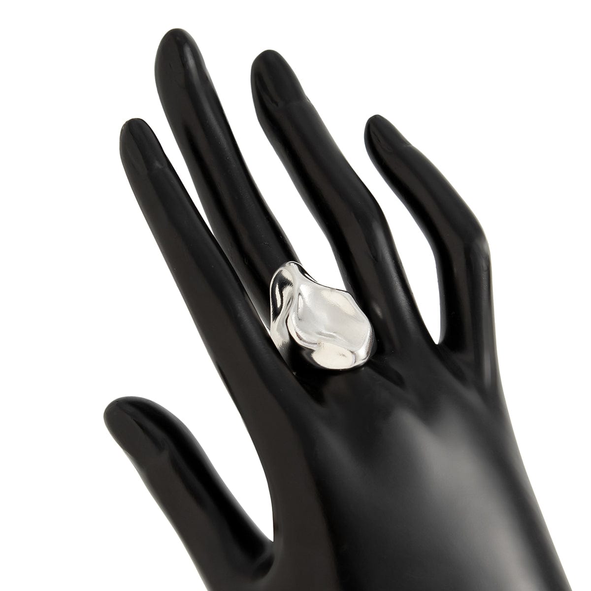 Abstract Irregular Liquid Waterdrop Open Ring - ArtGalleryZen