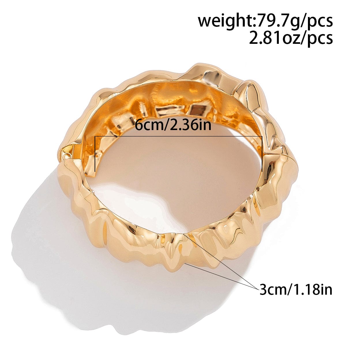 Abstract Pumpkin Pattern Wide Cuff Bangle Bracelet - ArtGalleryZen