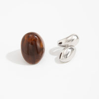 Thumbnail for Amber Resin Ring Set 2pcs - Waterdrop Statement Rings for Women - ArtGalleryZen