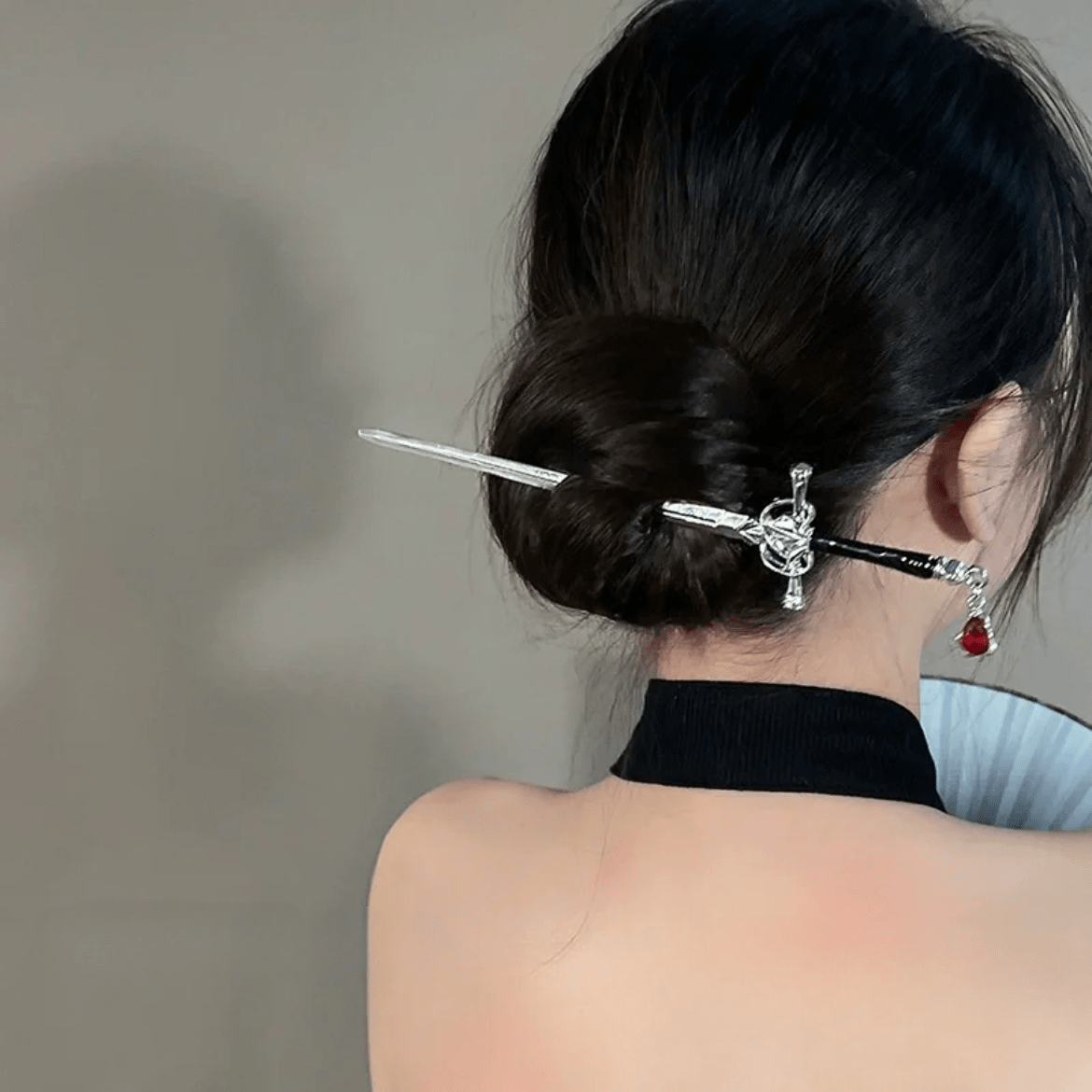 Ancient Style Crystal Pendant Sword Hair Fork Hair Pin - ArtGalleryZen