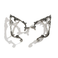 Thumbnail for Antique Gold Silver Tone Floral Leaf Ear Cuff Climber Crawler Wrap Earrings - ArtGalleryZen