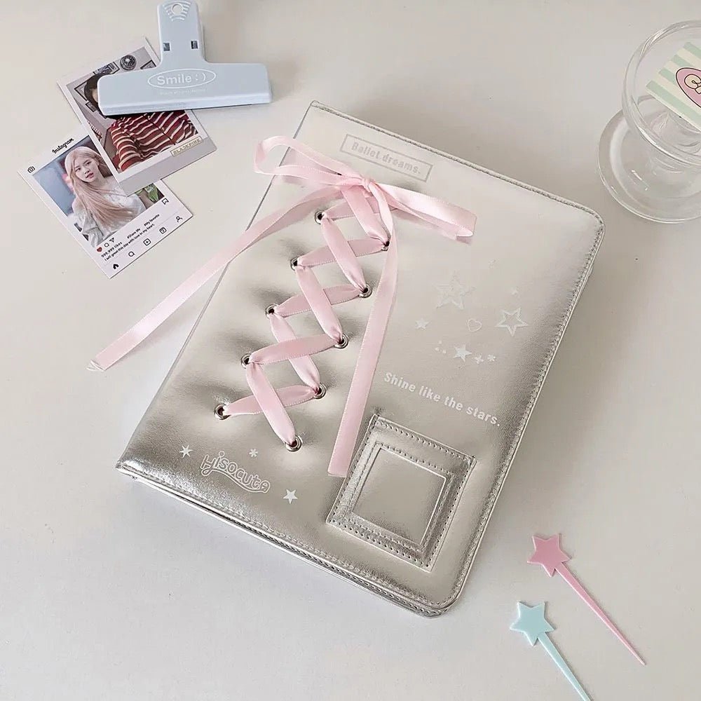 Ballet Style Ribbon Bowknot Kpop A5 A7 Binder Photocard Album - ArtGalleryZen