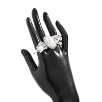 Thumbnail for Baroque 3pcs Irregular Pearl Inlaid Pleated Ring Set - ArtGalleryZen
