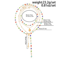 Thumbnail for Baroque 4pcs Cross Round Disk Pendant Crystal Chain Y Necklace Set - ArtGalleryZen