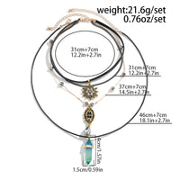 Thumbnail for Baroque Layered Healing Crystal Waterdrop Pendant Wax Cord Necklace Set - ArtGalleryZen