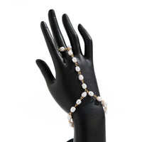 Thumbnail for Baroque Pearl Chain Finger Ring Bracelet - ArtGalleryZen