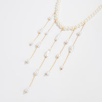 Thumbnail for Baroque Pearl Raindrop Tassel Choker Necklace - ArtGalleryZen