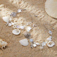 Thumbnail for Beach Style 2pcs Shell Starfish Pearl Charm Bracelet Set - ArtGalleryZen