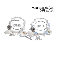 Thumbnail for Beach Style 2pcs Shell Starfish Pearl Charm Bracelet Set - ArtGalleryZen