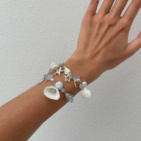 Thumbnail for Beach Style 2pcs Shell Starfish Pearl Charm Bracelet Set - ArtGalleryZen
