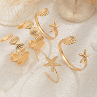 Thumbnail for Beach Style 5pcs Shell Starfish Bangle Bracelet Set - ArtGalleryZen