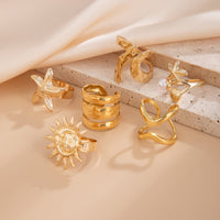 Thumbnail for Beach Style 6pcs Starfish Sun Ring Set - ArtGalleryZen
