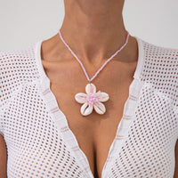 Thumbnail for Beach Style Conch Flower Pendant Seed Bead Necklace - ArtGalleryZen