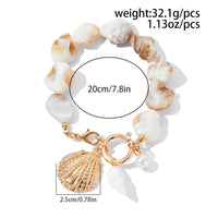 Thumbnail for Beach Style Conch Shell Flower Pendant Necklace Bracelet - ArtGalleryZen