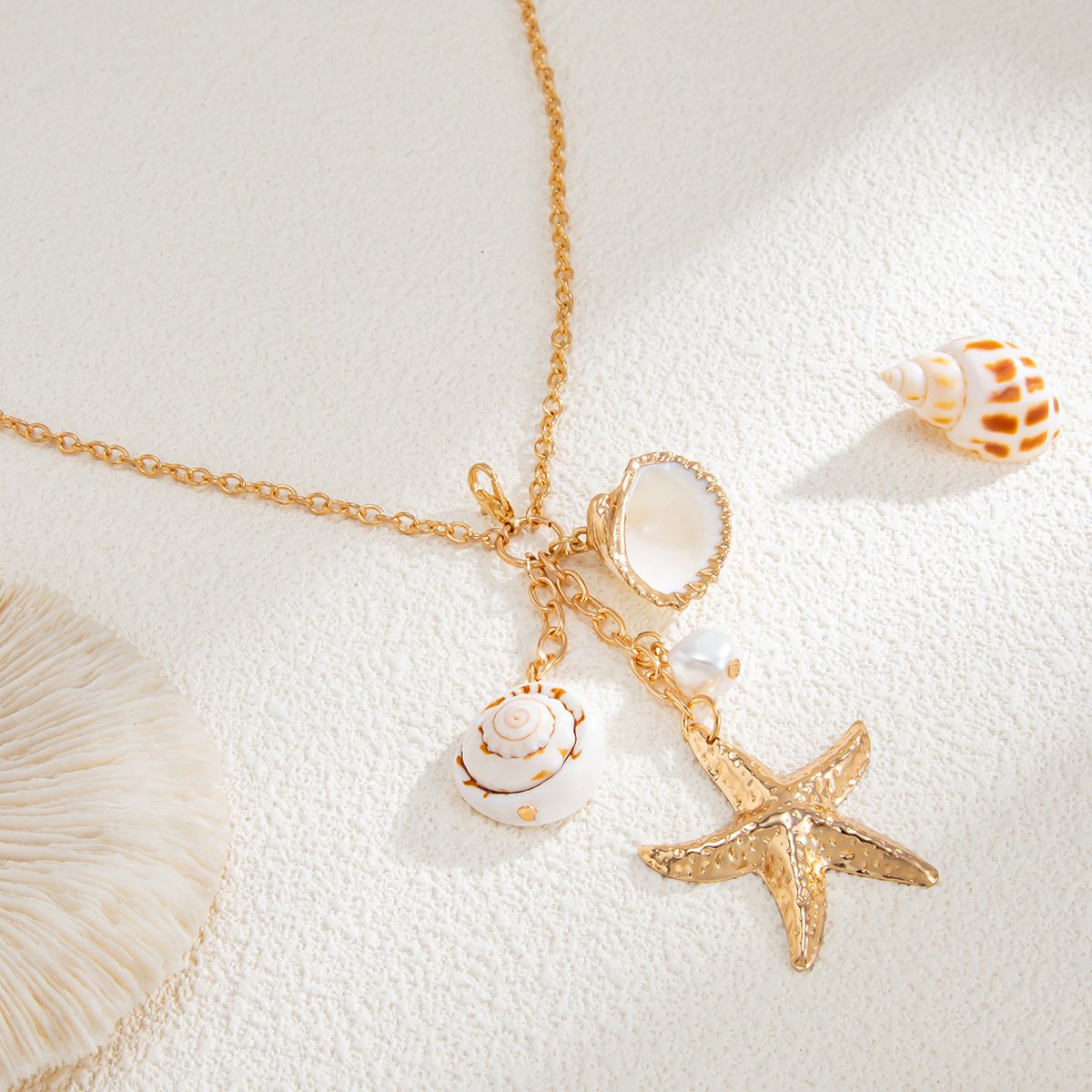 Beach Style Conch Shell Starfish Pendant Bikini Body Chain - ArtGalleryZen