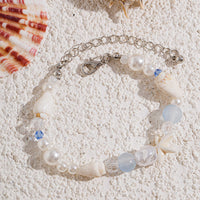 Thumbnail for Beach Style Conch Starfish Pearl Crystal Chain Bracelet - ArtGalleryZen