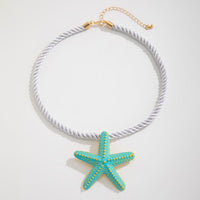 Thumbnail for Beach Style Enamel Starfish Pendant Necklace - ArtGalleryZen