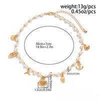 Thumbnail for Beach Style Mermaid Tail Conch Shell Pendant Pearl Chain Necklace - ArtGalleryZen
