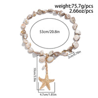 Thumbnail for Beach Style Starfish Pendant Conch Chain Y Necklace Bracelet - ArtGalleryZen