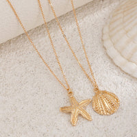 Thumbnail for Bohemia 2pcs Gold Silver Tone Shell Starfish Charm Belly Chain Set - ArtGalleryZen