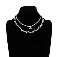 Thumbnail for Bohemia 2pcs Mermaid Tail Pendant Pearl Seed Beaded Necklace Set - ArtGalleryZen