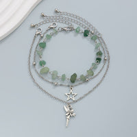Thumbnail for Bohemia 3 Pieces Elf Star Charm Turquoise Anklet Set - ArtGalleryZen