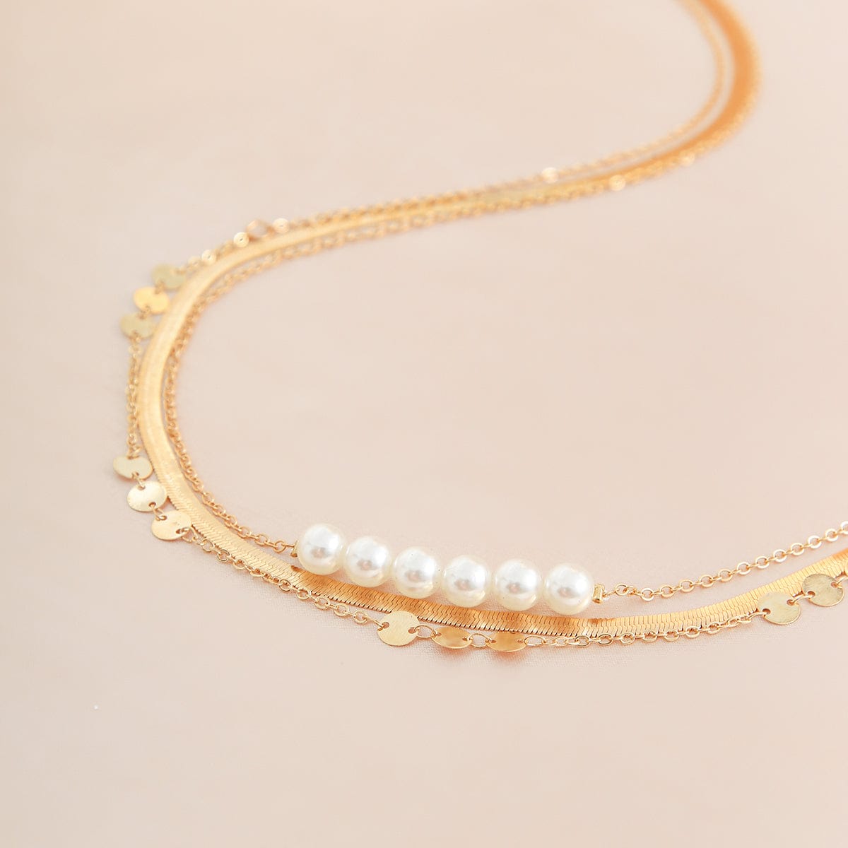 Bohemia 3Pcs Layered Herringbone Pearl Belly Chain Set - ArtGalleryZen