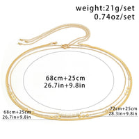 Thumbnail for Bohemia 3Pcs Layered Herringbone Pearl Belly Chain Set - ArtGalleryZen