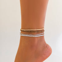 Thumbnail for Bohemia 4Pcs Crystal Beaded Stackable Anklet Set - ArtGalleryZen