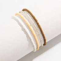 Thumbnail for Bohemia 4Pcs Crystal Beaded Stackable Anklet Set - ArtGalleryZen